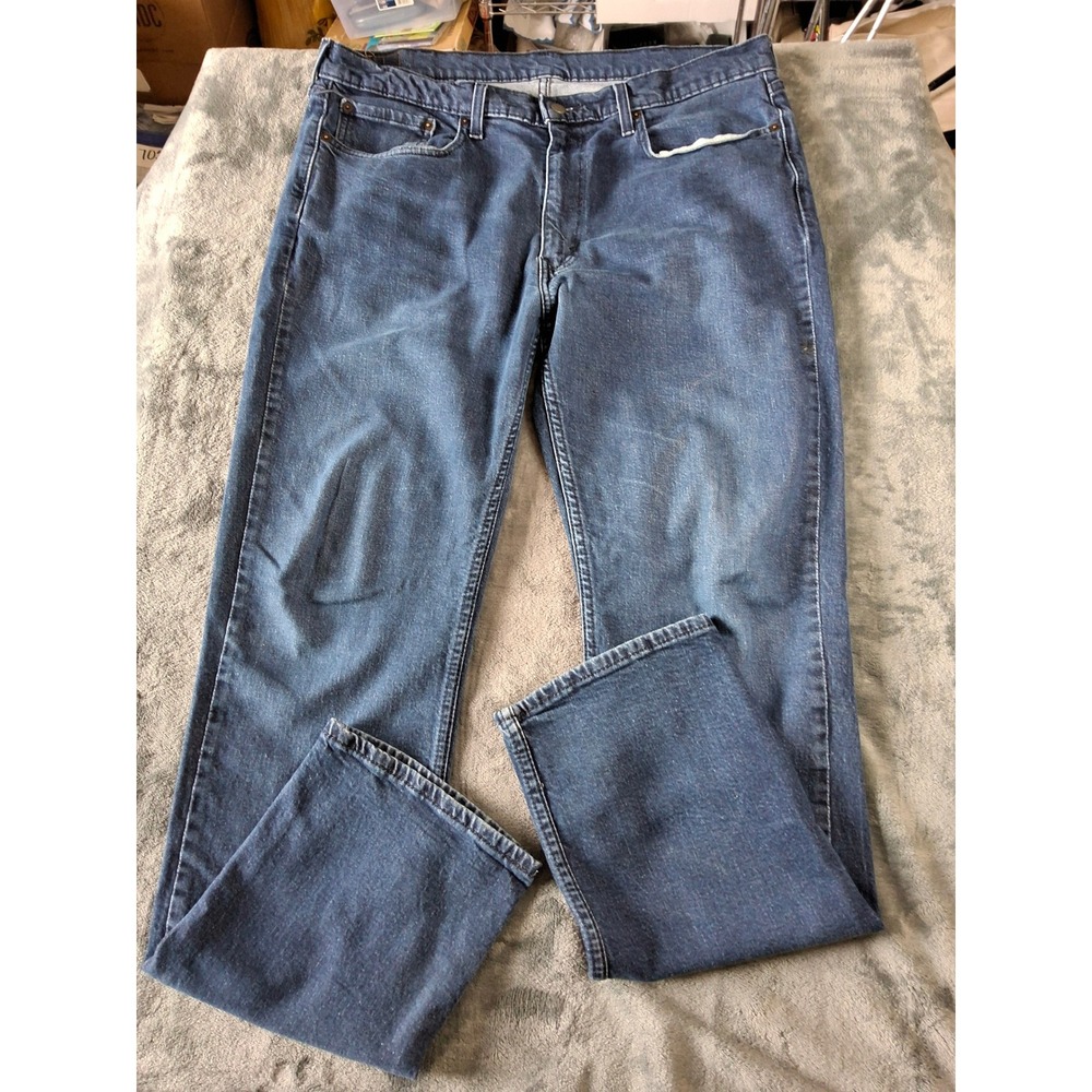 Levis 541 Athletic Taper Mens Blue Jeans 38x34 Medium Wash Denim 00541-1389